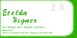 etelka wigner business card